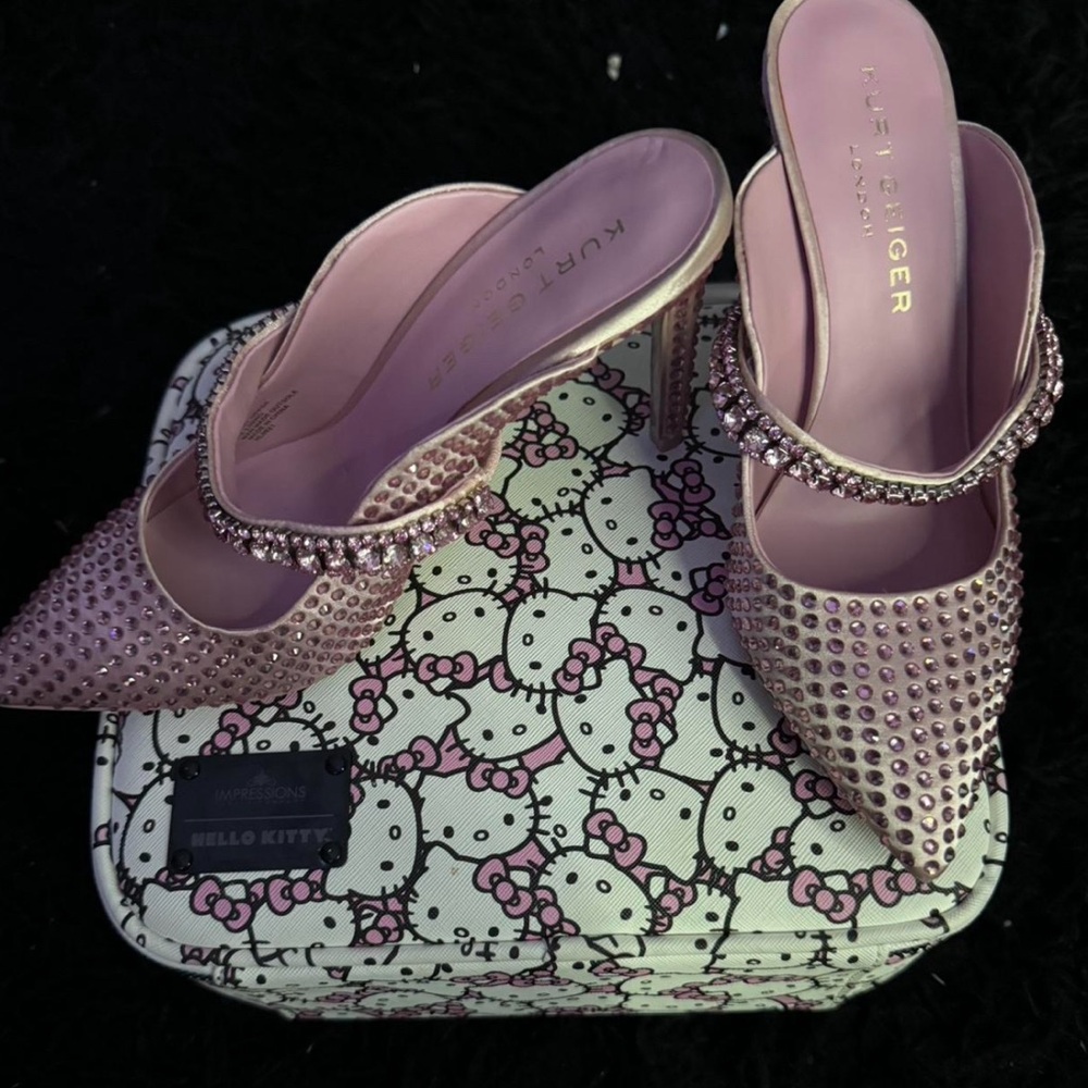 Kurt Gieger rhinestone kitten heels